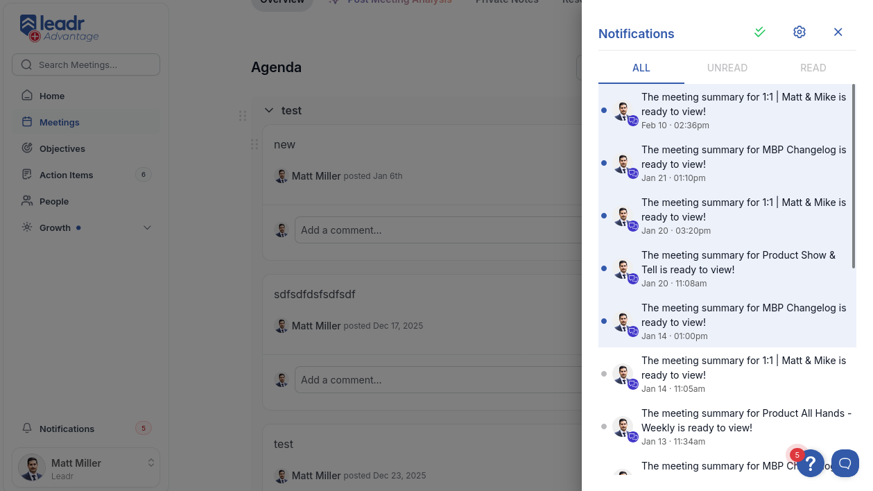 Notification Center